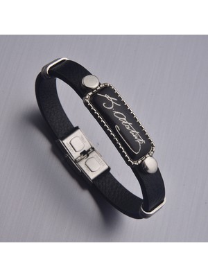 Kemal Atatürk Imzalı Kadın Deri Bileklik Takı Aksesuar