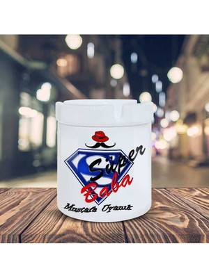 Süper Baba Isme ve Kişiye Özel Seramik Küllük Kül TABLASI-321548
