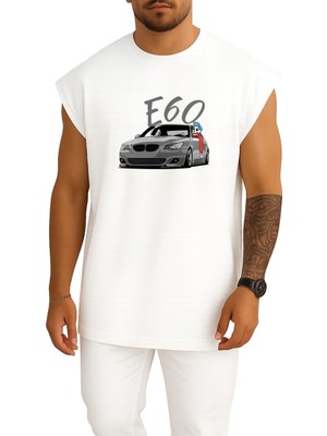 Bahriyeli Collection Oversize Bmw E60 M5 Rider Göğüs Baskılı Atlet