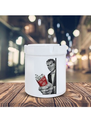 Esprili Küllük Gülen Adam Baskılı Kül Tablası K-140