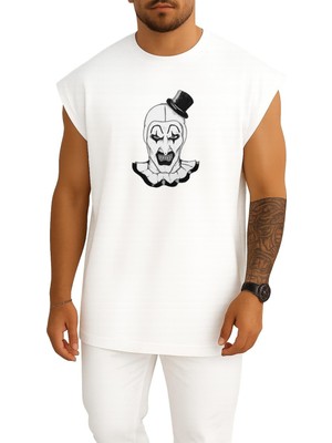 Bahriyeli Collection Oversize Terrifier Göğüs Baskılı Atlet