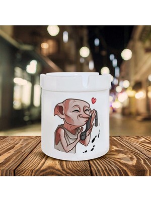 Dobby Love Socks Baskılı Seramik Küllük