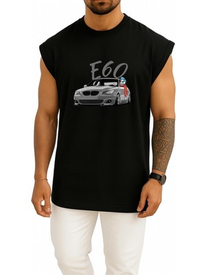 Bahriyeli Collection Oversize Bmw E60 M5 Rider Göğüs Baskılı Atlet