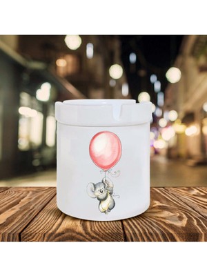 Uçan Balon ve Koala Temalı Seramik Küllük