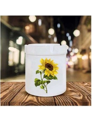 Ayçiçeği Baskılı Seramik Küllük