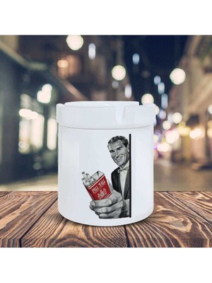 Esprili Küllük Gülen Adam Baskılı Kül Tablası K-140