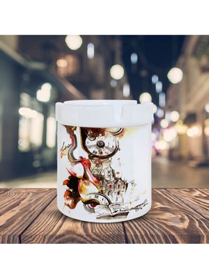 Sanatsal Zaman Kavramı Baskılı Küllük Kül TABLASI-100145561