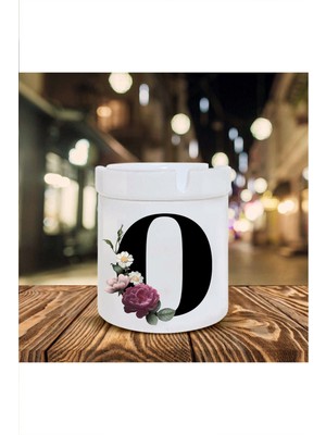 O Harfli Seramik Şık Küllük