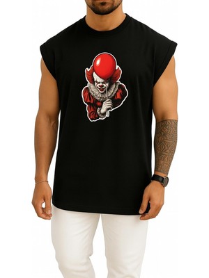 Bahriyeli Collection Oversize Pennywise Göğüs Baskılı Atlet