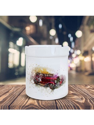 Sıçrama Efekti Nostalji Araba Baskılı Küllük Kül TABLASI-2495214