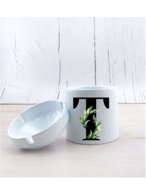 T Harf Yapraklı Seramik Küllük