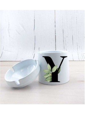 Y Harf Yapraklı Seramik Küllük