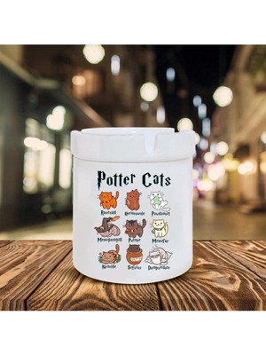 Potter Cats Baskılı Seramik Küllük