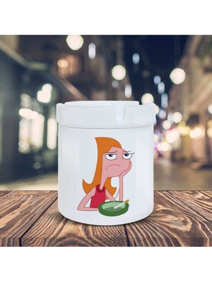 Fineas ve Förb Küllük Üzgün Candace Baskılı Kül Tablası KL-185