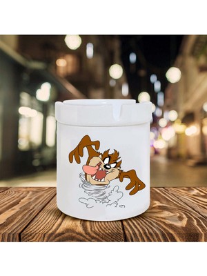 Tazmanya Canavarı Baskılı Seramik Küllük