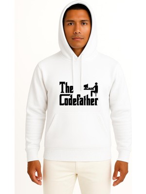 Bahriyeli Collection Kapüşonlu The Codefather - Bilgisayar Programcısı Göğüs Baskılı Unisex Sweatshirt