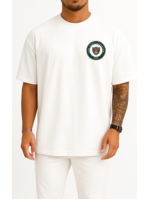 Bahriyeli Collection Oversize F518 Tcg Içel Deniz Kuvvetleri Cep ve Sırt Tasarımlı Unisex T-Shirt