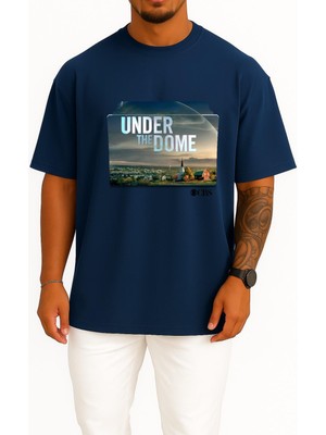 Bahriyeli Collection Oversize Under The Dome Series And Season Folder Icons, Under The Dome Göğüs Tasarımlı Unisex T-Shirt