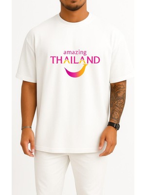 Bahriyeli Collection Oversize Tourism Authority Of Thailand Tourism In Thailand Travel Göğüs Tasarımlı Unisex T-Shirt