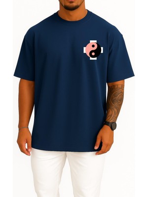 Bahriyeli Collection Oversize Blackpınk Cep ve Sırt Tasarımlı Unisex T-Shirt