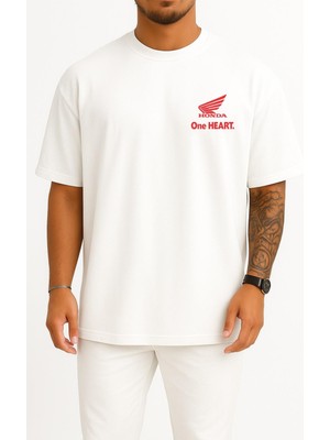 Bahriyeli Collection Oversize Honda Motor Company Honda Logo Honda N-One Cep Tasarımlı Unisex T-Shirt