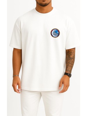 Bahriyeli Collection Oversize Tcg Büyükada F512 Cep Tasarımlı Unisex T-Shirt