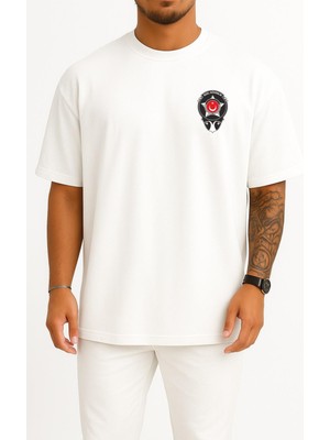 Bahriyeli Collection Oversize Özel Güvenlik Cep ve Sırt Tasarımlı Unisex T-Shirt