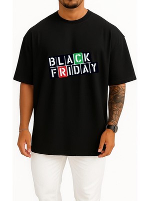 Bahriyeli Collection Oversize Black Friday Cyber Monday Discounts Göğüs Tasarımlı Unisex T-Shirt