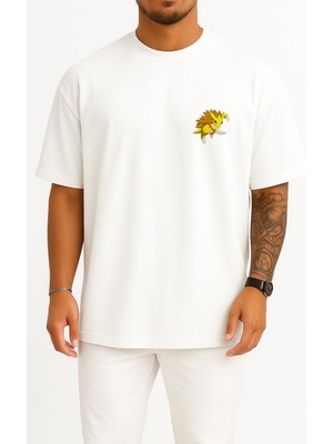 Bahriyeli Collection Oversize Sandslash Cep Baskılı Unisex T-Shirt