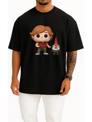 Bahriyeli Collection Oversize Aaarrrgghh Bular Funko Göğüs Tasarımlı Unisex T-Shirt
