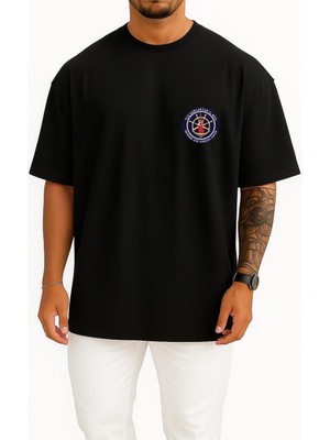 Bahriyeli Collection Oversize Tcg Sancaktar L403 Cep Tasarımlı Unisex T-Shirt