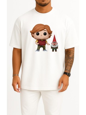Bahriyeli Collection Oversize Aaarrrgghh Bular Funko Göğüs Tasarımlı Unisex T-Shirt