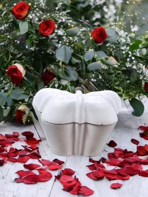 Kelebek Figürlü Kapaklı %100 Doğal Soya Mum- Dekoratif Aromatik Mum