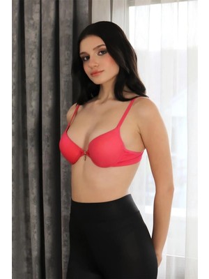 Moda Şahsenem Moda Kadın Destekli Balenli Sütyen Fuşya