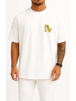 Bahriyeli Collection Oversize Sandshrew Cep Baskılı Unisex T-Shirt