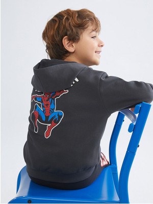 LC Waikiki Lcw Yeni Cey Yeni Sezon Spider-Man Baskılı Erkek Çocuk Fermuarlı Sweatshirt