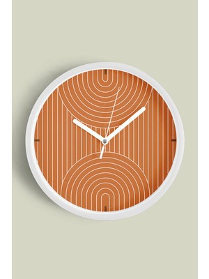 JHAAR Yansıtmalı Modern Tasarım Duvar Saati - 35 - Önü Camlı Beyaz Kasa - Sessiz Mekanizma