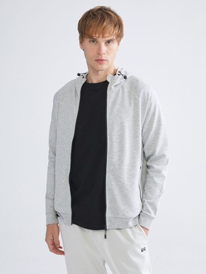 LC Waikiki Lcw Yeni Cey Yeni Sezon Kapüşonlu Uzun Kollu Erkek Fermuarlı Sweatshirt