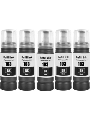 Oratek Epson 103 L3210 Uyumlu Siyah Muadil Mürekkep 70ML