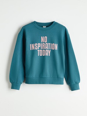 LC Waikiki Lcw Yeni Yeni Sezon Bisiklet Yaka Kız Çocuk Sweatshirt
