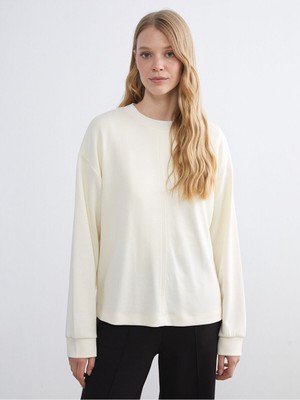 LC Waikiki Lcw Yeni Yeni Sezon Bisiklet Yaka Kadın Sweatshirt