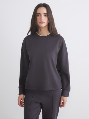 LC Waikiki Lcw Yeni Yeni Sezon Bisiklet Yaka Kadın Sweatshirt