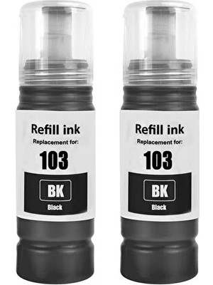 Oratek Epson 103 L3266 Uyumlu 2 Adet Siyah Muadil Mürekkep 70ML