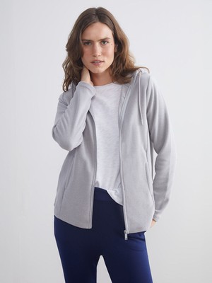 LC Waikiki Lcw Yeni Peak Yeni Sezon Kapüşonlu Kadın Fermuarlı Sweatshirt