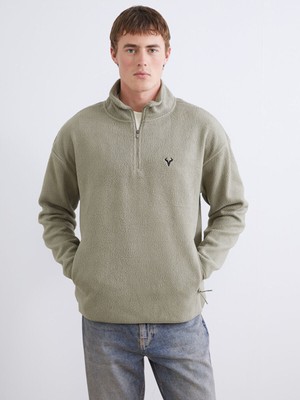 LC Waikiki Lcw Yeni Yeni Sezon Dik Yaka Uzun Kollu Polar Erkek Sweatshirt