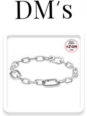 DMs Silver Ince Me Halka Gümüş Bileklik