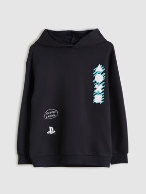 LC Waikiki Lcw Yeni Özmarka Yeni Sezon Kapüşonlu Playstation Baskılı Erkek Çocuk Sweatshirt