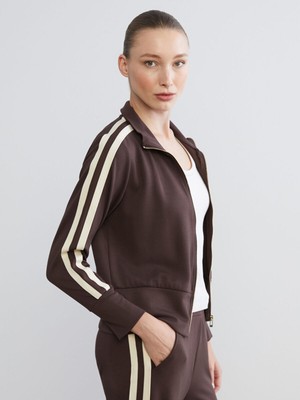 LC Waikiki Lcw Yeni Yeni Sezon Dik Yaka Kadın Fermuarlı Sweatshirt