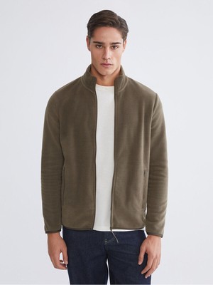 LC Waikiki Lcw Yeni Özmarka Yeni Sezon Dik Yaka Uzun Kollu Polar Erkek Fermuarlı Sweatshirt