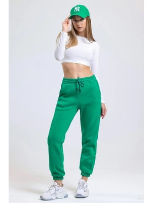 Zengezur Mall Nrzsnt 3 Iplik Şardonlu Paça Lastikli Eşofman Yeşil İS001 (Beden: M)